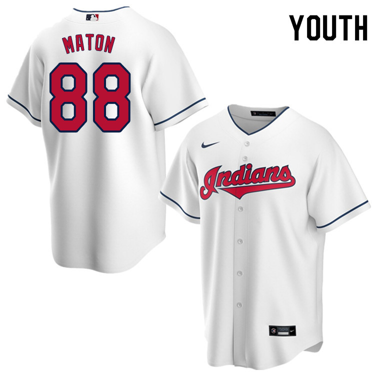 Nike Youth #88 Phil Maton Cleveland Indians Baseball Jerseys Sale-White
